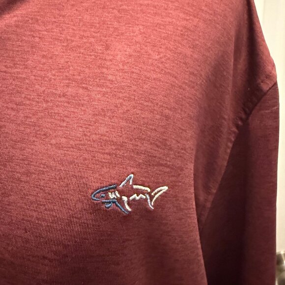 Greg Norman Quarter Zip Pullover, Men's Size M, Burgandy - Picture 3 of 5